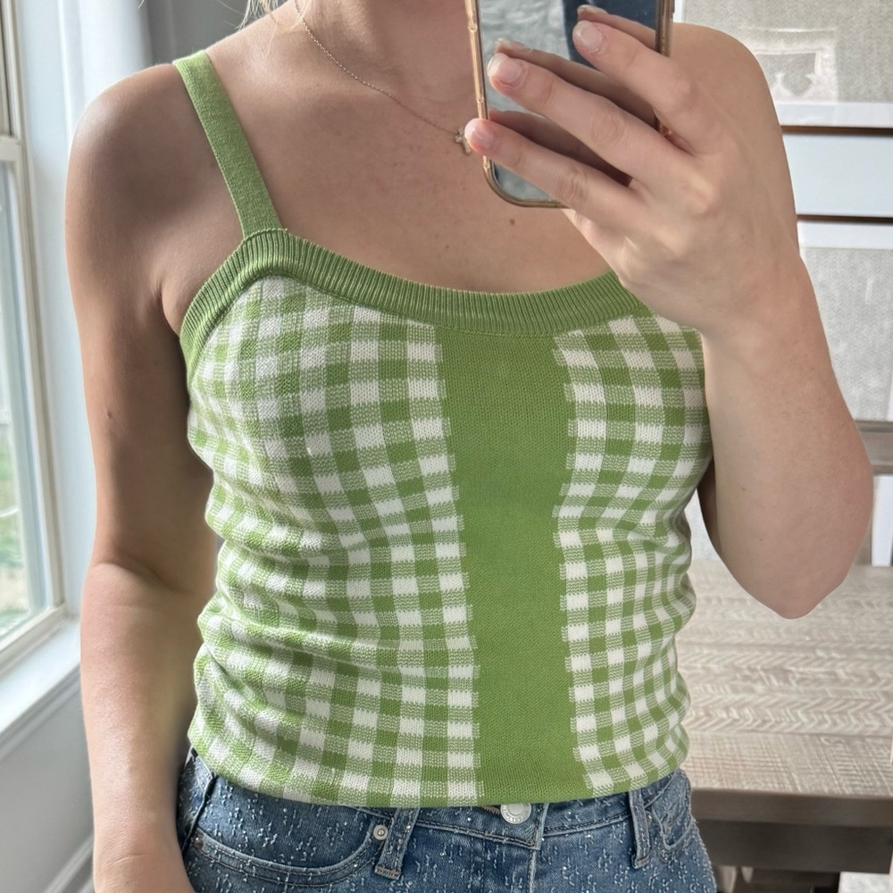 St Patrick’s Spring Green Checkered Women's Top - Picture 7 of 11